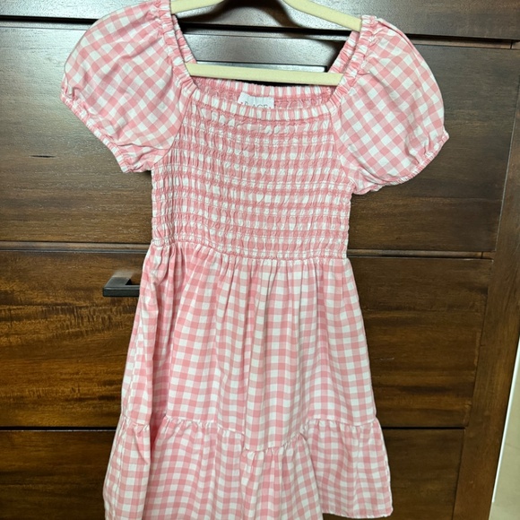 Children's Place Girls Colorful Patterned Romper and Pink Gingham Dress - Picture 2 of 3